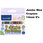 Marlin Kids jumbo wax crayons 14mm 9's